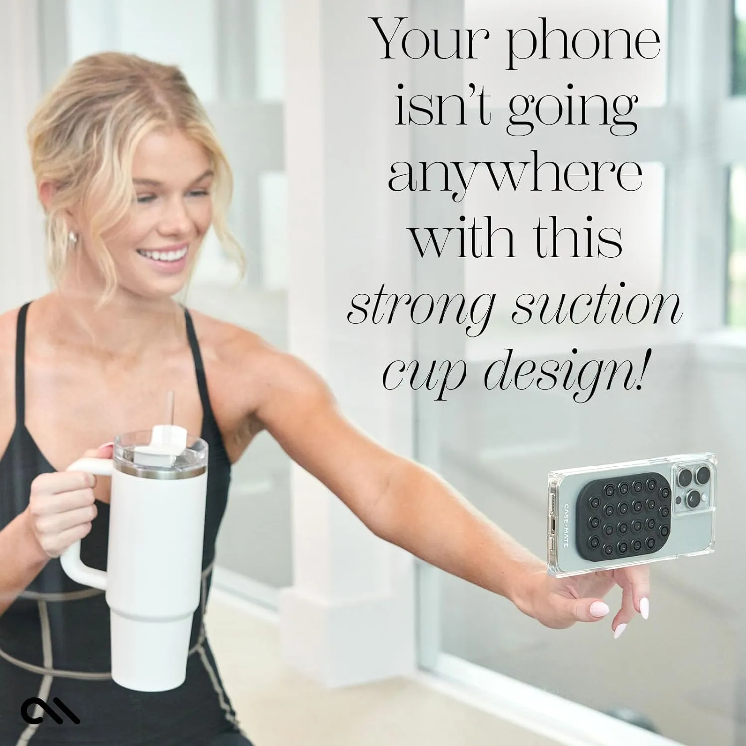 Case-Mate Stick it! Magnetic Suction Cup Phone Mount - Snap-On Detachable iPhone Suction Mount - Hands-Free MagSafe Phone Grip for iPhone Pro Max 16/15/14/13/12 Series - Black