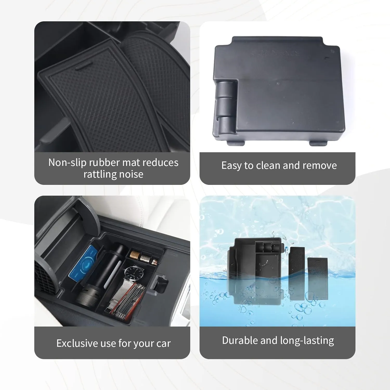 CDEFG Center Console Organizer Tray for 2019-2023 2024 Acura RDX Armrest Tray Storage Box Secondary Insert Coin Container 2024 Acura RDX Interior Accessories