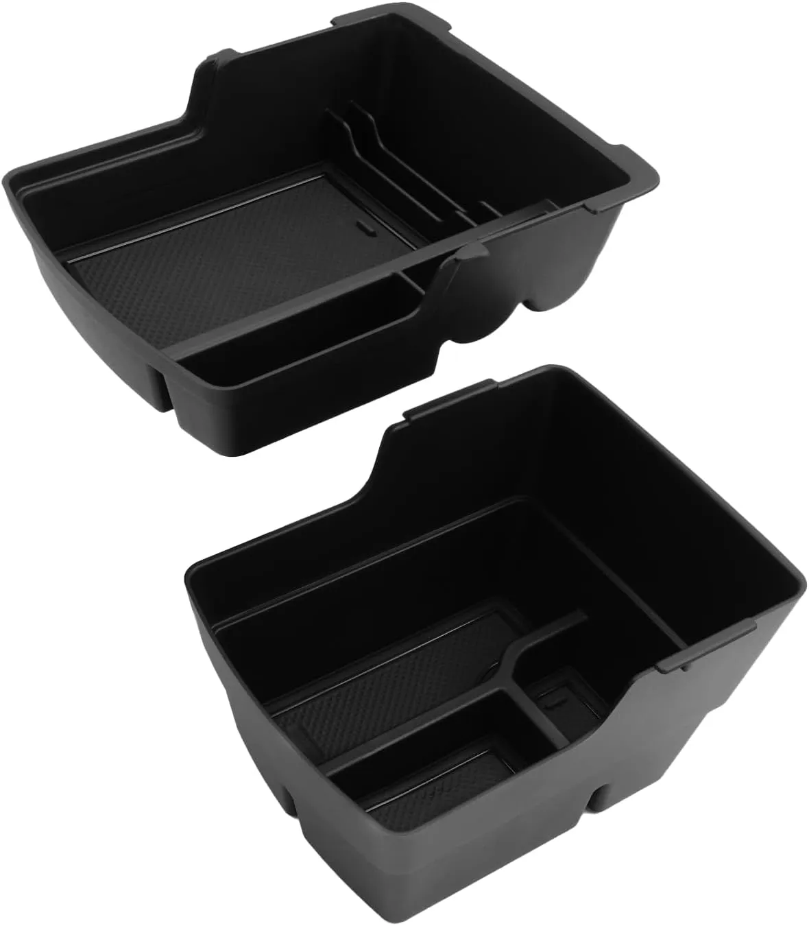 CDEFG Double Layer Armrest Storage Box for Hyundai Kona 2024 2025 Center Console Organizer Tray - 2Pcs