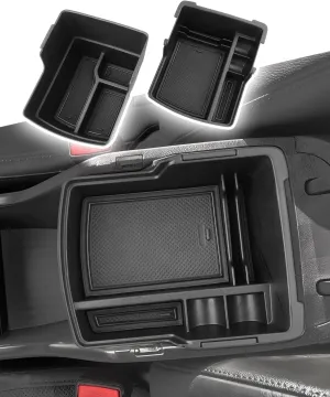 CDEFG Double Layer Armrest Storage Box for Hyundai Kona 2024 2025 Center Console Organizer Tray - 2Pcs