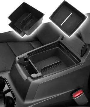CDEFG Double Layer for Chevy Colorado/GMC Canyon 2023 2024 2025 Center Console Organizer Tray Colorado/Canyon Accessories, Armrest Storage Middle Console Insert