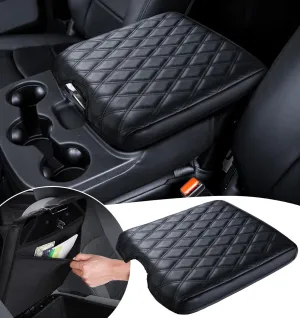 Center Console Cover for 2013-2018 Ram 1500 & 2013-2024 Dodge Ram 2500/3500/1500 Classic Model, PU Leather Armrest Cover Middle Console Cover Accessories with Hidden Pockets, Jump Seat Console Only