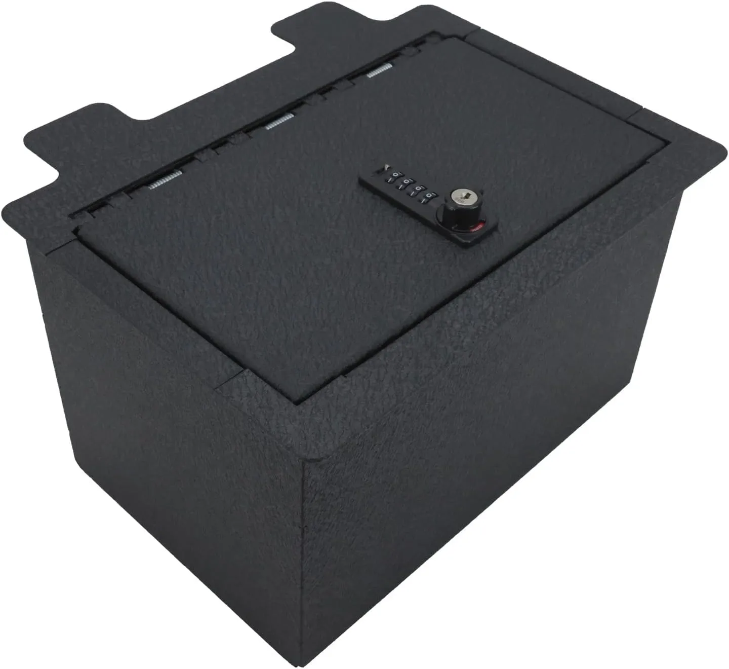 Center Console Gun Safe - Console Gun Vault Compatible with Chevrolet Silverado/GMC Sierra 1500 2019-2022, NOT FIT 2022 Refreshed Model (4 Digit Lock with Key)