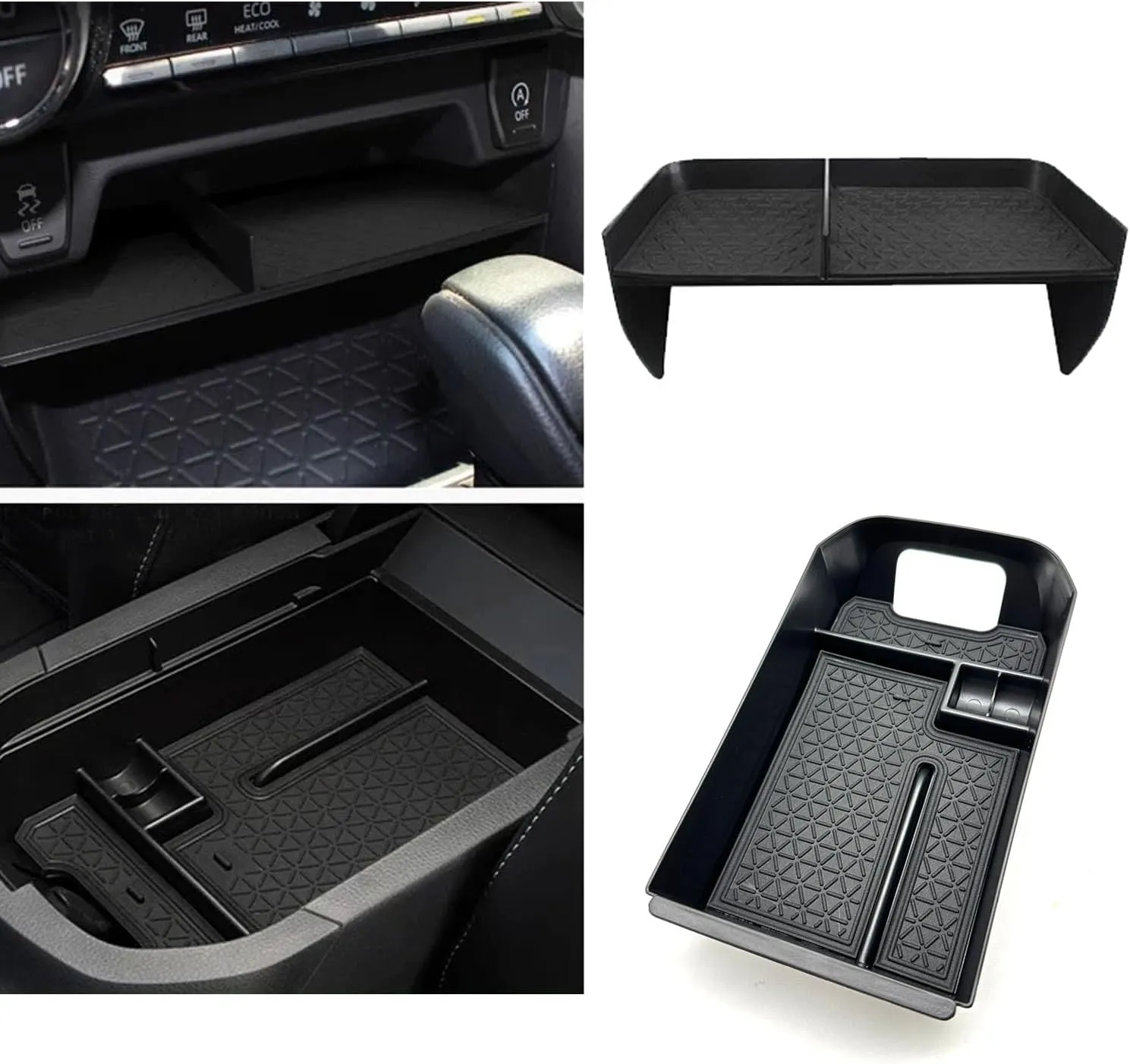 Center Console Organizer Tray and Armrest Storage Box Compatible with Toyota RAV4 2025-2019 Insert Secondary Storage Box Accessories