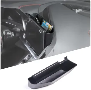 Center Console Storage Box Compatible with Chevrolet Corvette C8 2020-2025, ABS Navigation Screen Rear Storage Tray Organizer, Auto Interior Accessories, Style A