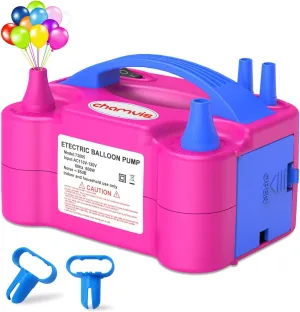 chamvis Electric Balloon Pump, 110V 600W Balloon Inflator Blower Pump: for Fast and Easy Filling Balloons Balloon Arch Kit Party Balloon Decorations
