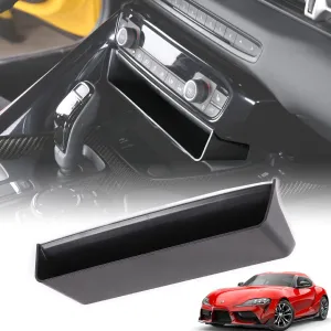 CHEAYAR Central Armrest Storage Box Secondary Storage Center Console Organizer Tray Compatible for Toyota Supra GR A90 A91 MK5 2019 2020 2021 2022, ABS, Black (1 PCS)
