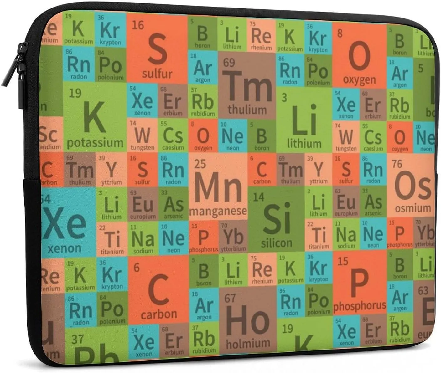Chemical Periodic Table Personalized Laptop Bag Business Casual Laptop Case Slim Computer Bag Briefcase