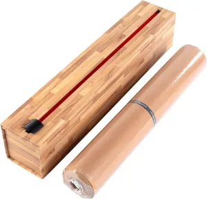 ChicWrap Butcher Block Parchment Paper Dispenser - Includes 15"x 164' (205 Sq.Ft) Roll Unbleached Baking, Cooking & Culinary Paper - Reusable Dispenser w/Slide Cutter - Kosher Certified
