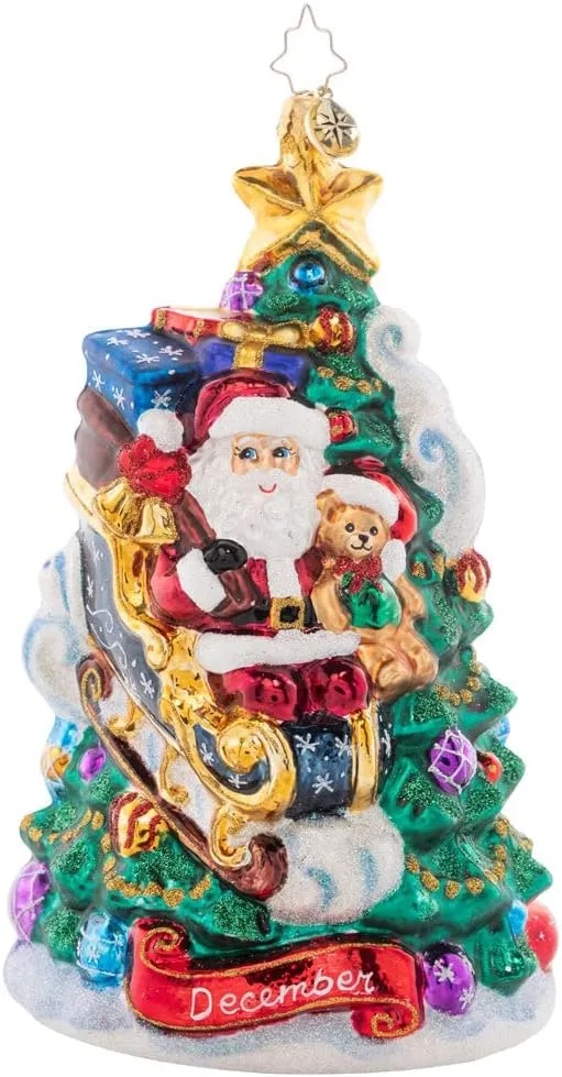 Christopher Radko Hand-Crafted European Glass Christmas Decorative Ornament, December Decadence