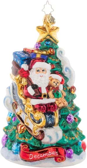 Christopher Radko Hand-Crafted European Glass Christmas Decorative Ornament, December Decadence