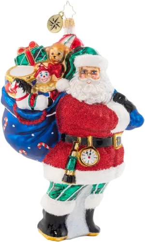 Christopher Radko Hand-Crafted European Glass Christmas Decorative Ornament, Packed with Presents