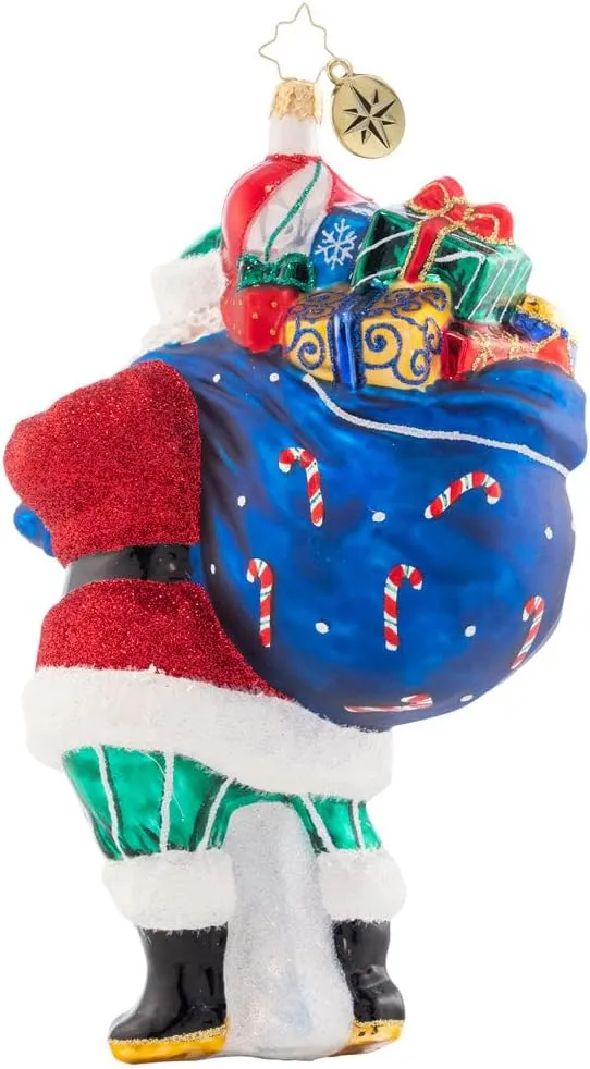 Christopher Radko Hand-Crafted European Glass Christmas Decorative Ornament, Packed with Presents