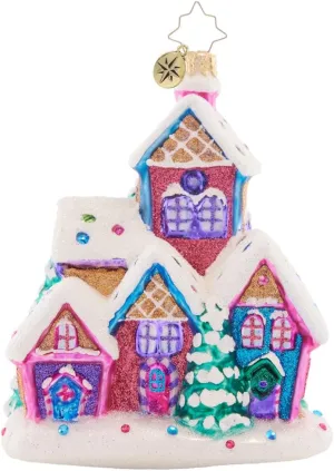 Christopher Radko Hand-Crafted European Glass Christmas Decorative Ornament, Snow Covered Sweetness