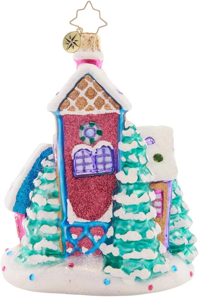Christopher Radko Hand-Crafted European Glass Christmas Decorative Ornament, Snow Covered Sweetness