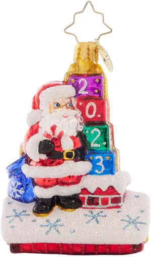 Christopher Radko Hand-Crafted European Glass Christmas Tree Decorative Ornament, Another Wonderful Year Gem
