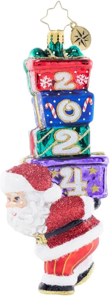 Christopher Radko Hand-Crafted European Glass Christmas Tree Decorative Ornament, Gifts Galore for 2024