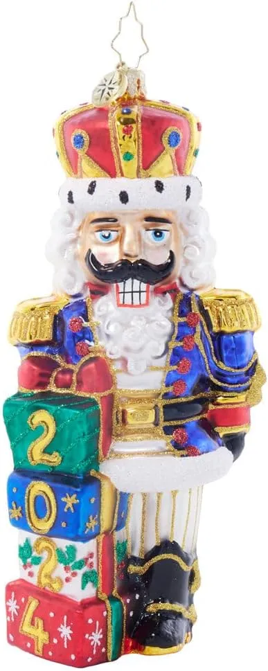 Christopher Radko Hand-Crafted European Glass Christmas Tree Decorative Ornament, Royal Gift Guardian 2024