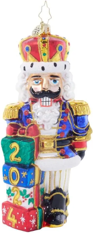 Christopher Radko Hand-Crafted European Glass Christmas Tree Decorative Ornament, Royal Gift Guardian 2024