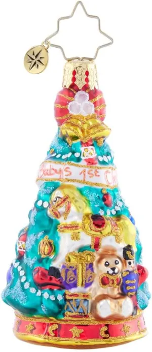 Christopher Radko Hand-Crafted European Glass Christmas Tree Decorative Ornament, Tot's First Tree Gem
