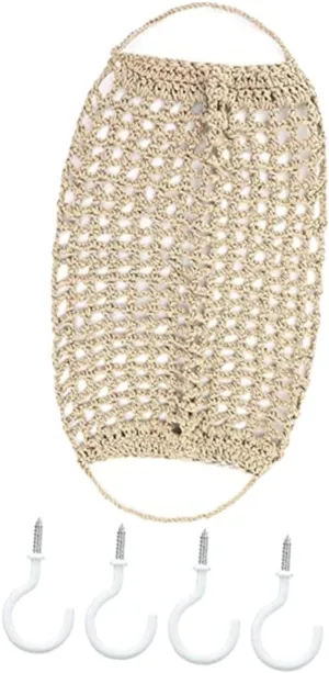 Ciieeo Convenient Kitchen Accessory Woven Hanging Basket for Fruits Decorative Storage Bag
