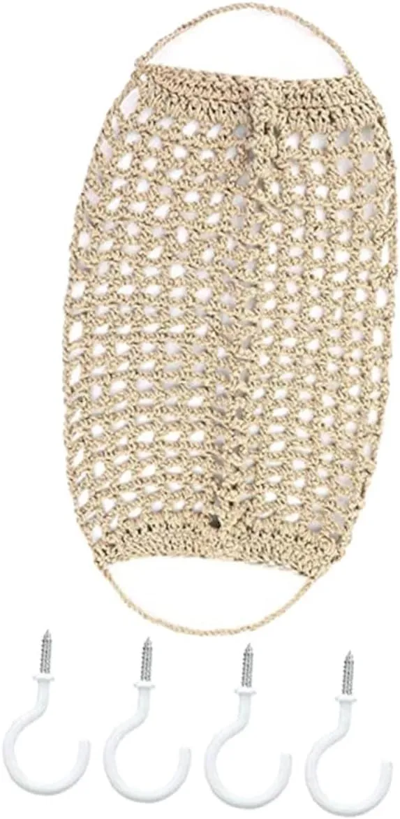 Ciieeo Convenient Kitchen Accessory Woven Hanging Basket for Fruits Decorative Storage Bag
