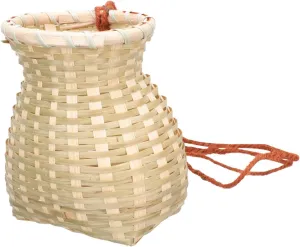 Ciieeo Loose Leaf Tea Storage Woven Basket Backpack Open Top Design Easy Decorative