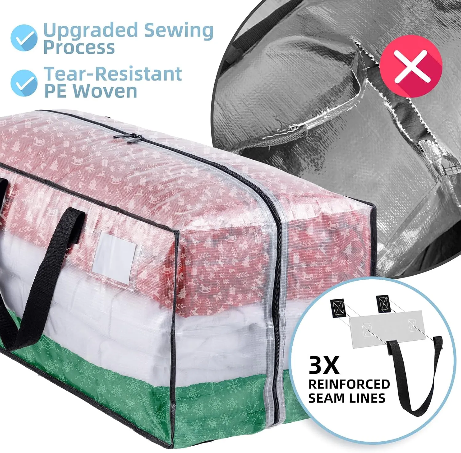 Clear 4 Packs Extra Large Moving Bags with Backpack Straps & Carrying Handles, Heavy-Duty Moving Boxes with Sturdy Zippers, Foldable Storage Totes for Dorm College Packing Supplies