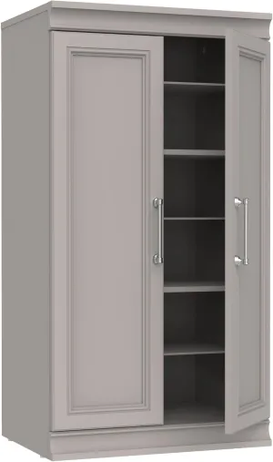 ClosetMaid Modular Storage 21.38-inch W 12-Shelf Cubby Storage Cabinet with Doors, Smoky Taupe