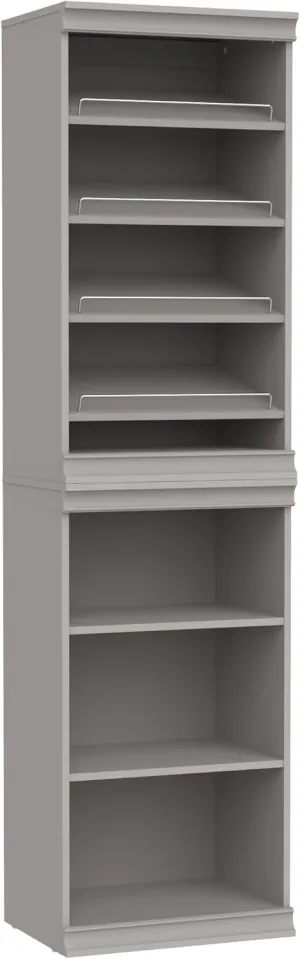 ClosetMaid Modular Storage 21.38-inch W 7-Shelf Wood Closet System with Shoe Storage, Smoky Taupe