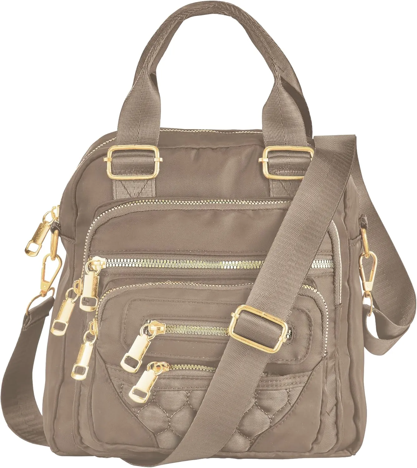 Collections Etc Decorative Stitched Handbag With Adjustable Shoulder or Cross-Body Strap