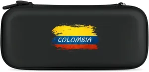Colombian Flag Hard Shell Travel Case with Rope 15 Game Card Pockets Compatible with Switch Protective