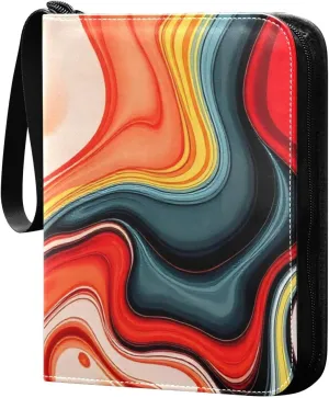 Colorful Textiles Card Binder Trading Cards Holder 4-Pocket，Album Pages Card Display Sleeves Fits 400 Cards Collector Book
