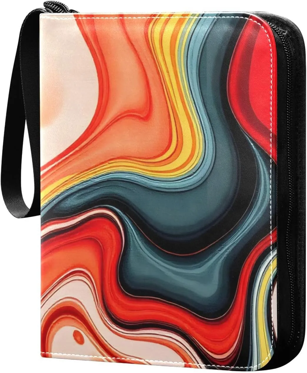 Colorful Textiles Card Binder Trading Cards Holder 4-Pocket，Album Pages Card Display Sleeves Fits 400 Cards Collector Book