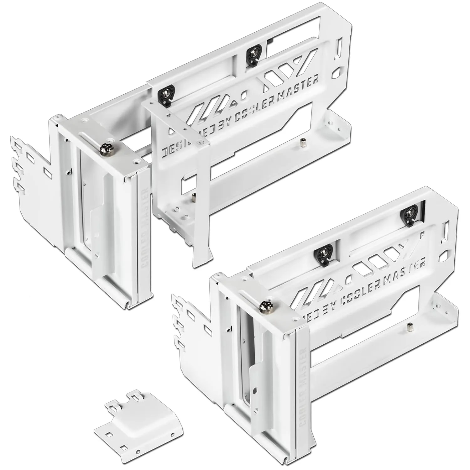 Cooler Master MasterAccessory Vertical GPU Card Holder Kit V3 White, Premium Riser Cable PCI-E 4.0 x16-165mm, PCIe 3.0 Compatible, Adjustable Length for E-ATX|ATX|Micro ATX Case (MCA-U000R-WFVK03)