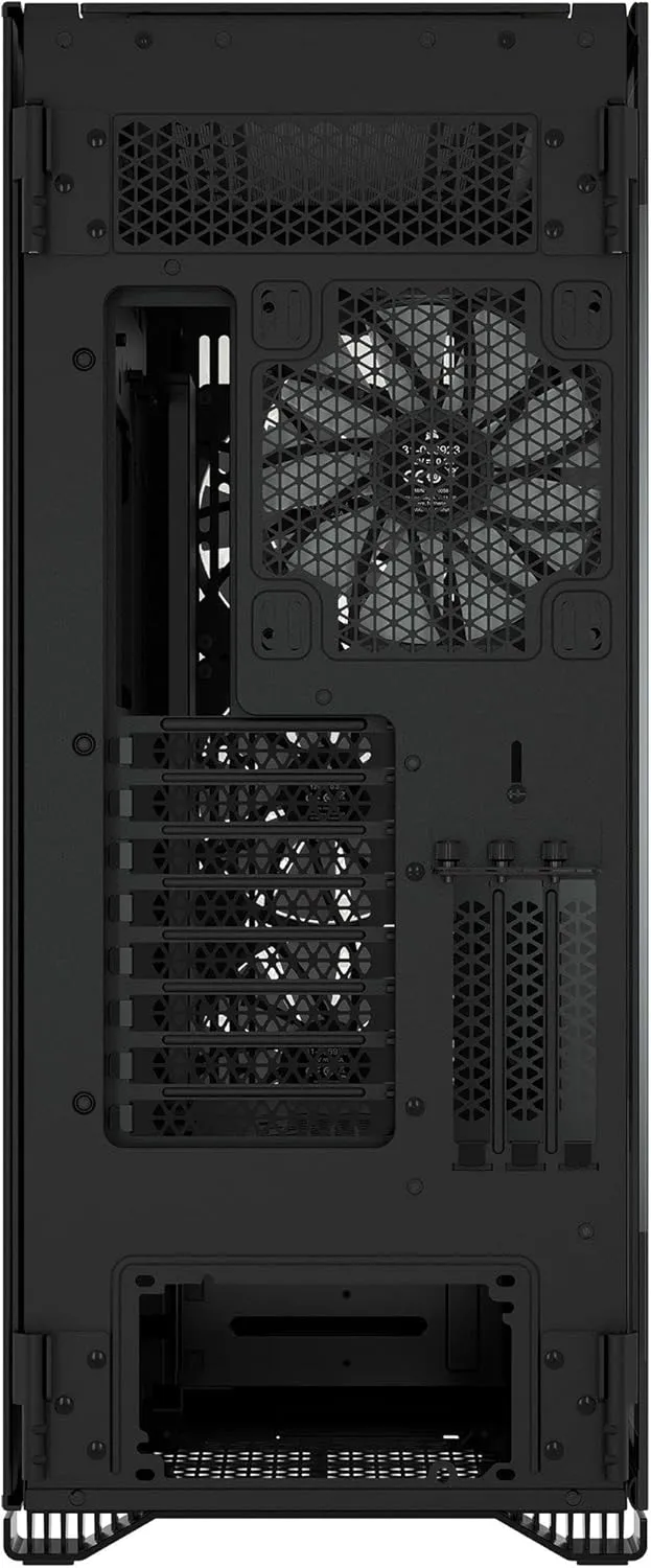 CORSAIR iCUE 7000X RGB Full-Tower ATX PC Case – Three Tempered Glass Panels – Spacious Interior – Easy Cable Management – 4x CORSAIR SP140 RGB ELITE Fans Included – Black