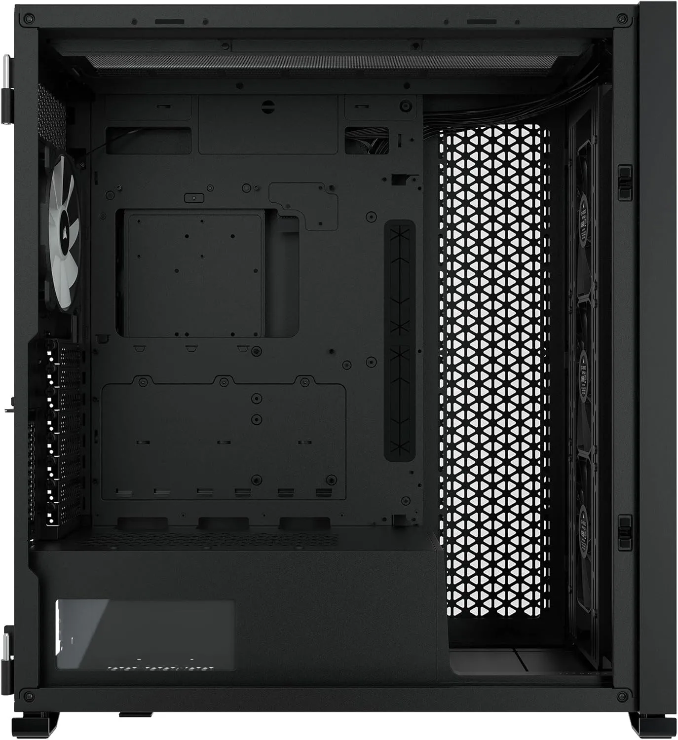CORSAIR iCUE 7000X RGB Full-Tower ATX PC Case – Three Tempered Glass Panels – Spacious Interior – Easy Cable Management – 4x CORSAIR SP140 RGB ELITE Fans Included – Black