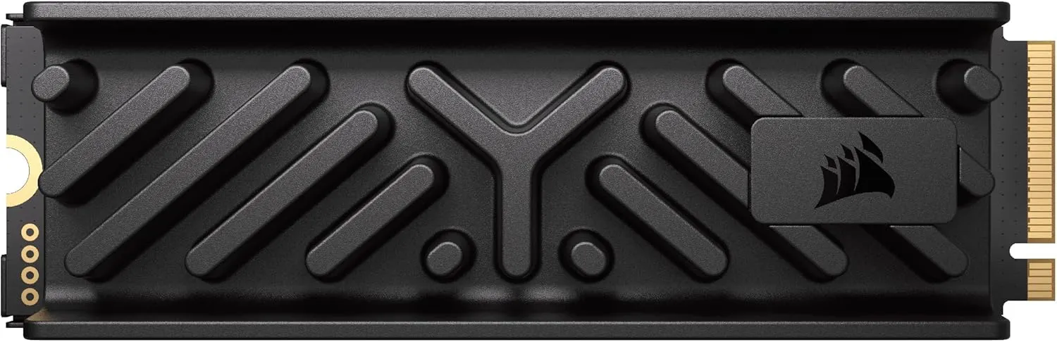 Corsair MP700 Elite 2TB PCIe 5.0 x4 NVMe M.2 SSD – Included Aluminum Heatsink – Up to 10,000MB/sec – High-Density 3D TLC NAND – M.2 2280 - DirectStorage Compatible – Black