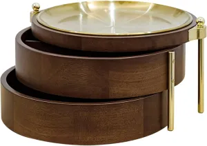 Countertop Fruit and Vegetable Basket Bowl New Wooden Household Double-layer Fruit Tray Light Luxury Living Room Coffee Table Dried Fruit Storage Box Snack Candy Box Tray Table Centerpieces