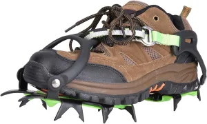 Crampons, with Thickened Manganese Steel 14 Teeth Ice Crampons Anti Slip Shoe Grips Ice Spikes For Shoes For Outdoor Snow Hiking Climbing