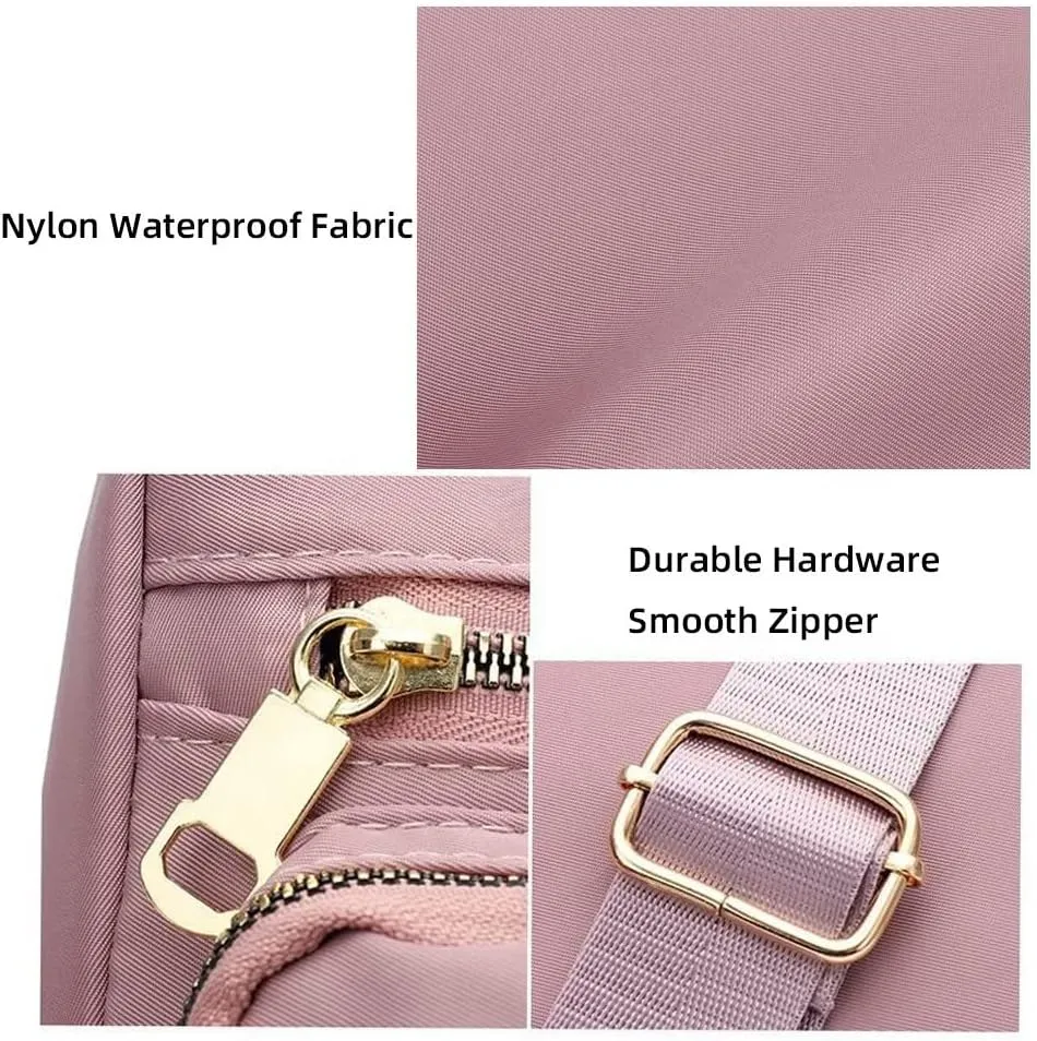 Crossbody Bag for Women Multiple Pockets Shoulder bag Hobo Waterproof Shoulder Purse Nylon Lightweight Messenger Bag