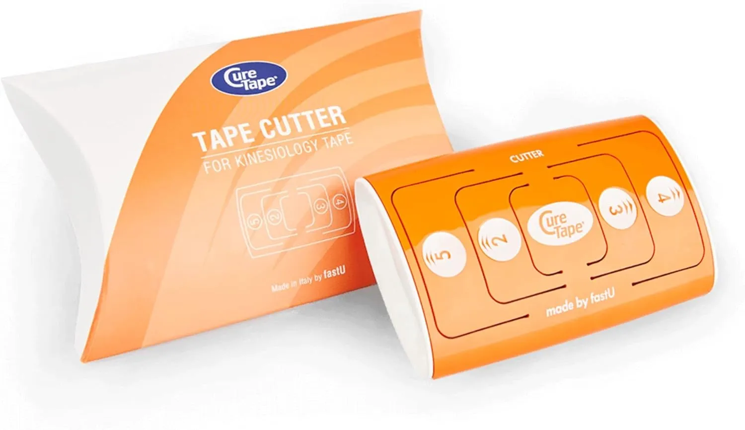 CureTape Kinesiology Tape Cutting Device: up to 5 cm wide rolls (Orange)