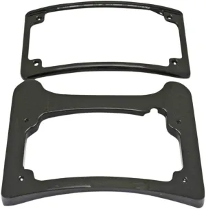 Custom Dynamics BLACK Turn Signal Eliminator Kit™ for Harley Touring Models - LED illuminated, curved license plate frame and tail light mount