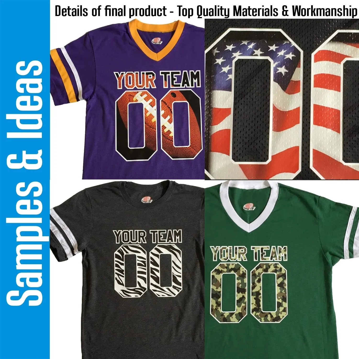 Custom Football Fan Jersey Forest Green Mesh Personalized Team Name and Numbers