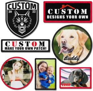 Custom Make Your Own Personalized Morale Patch Add Your Photo,Logo,Text Hook and Loop/Sew on/Iron on(Rectangle 3X2'' 2 pcs)