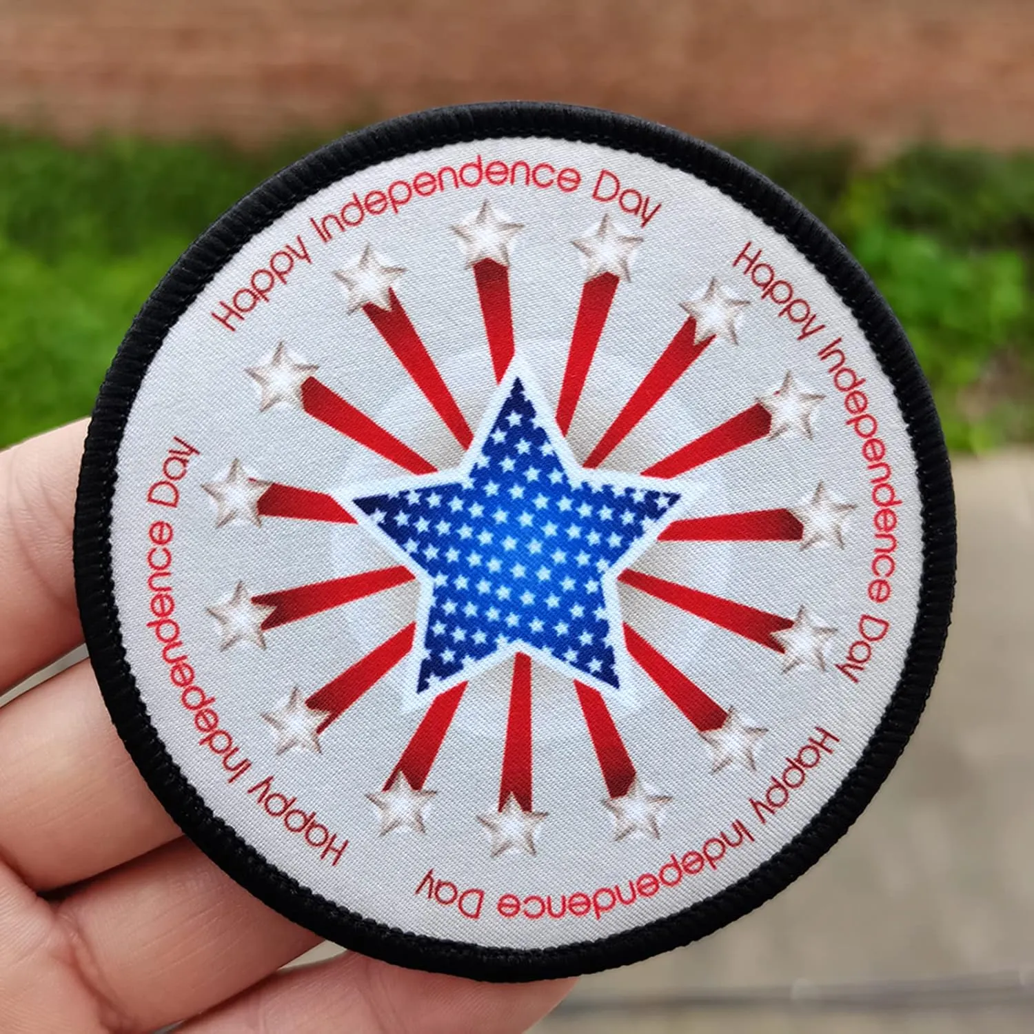 Custom Make Your Own Personalized Morale Patch Add Your Photo,Logo,Text Hook and Loop/Sew on/Iron on(Rectangle 3X2'' 2 pcs)