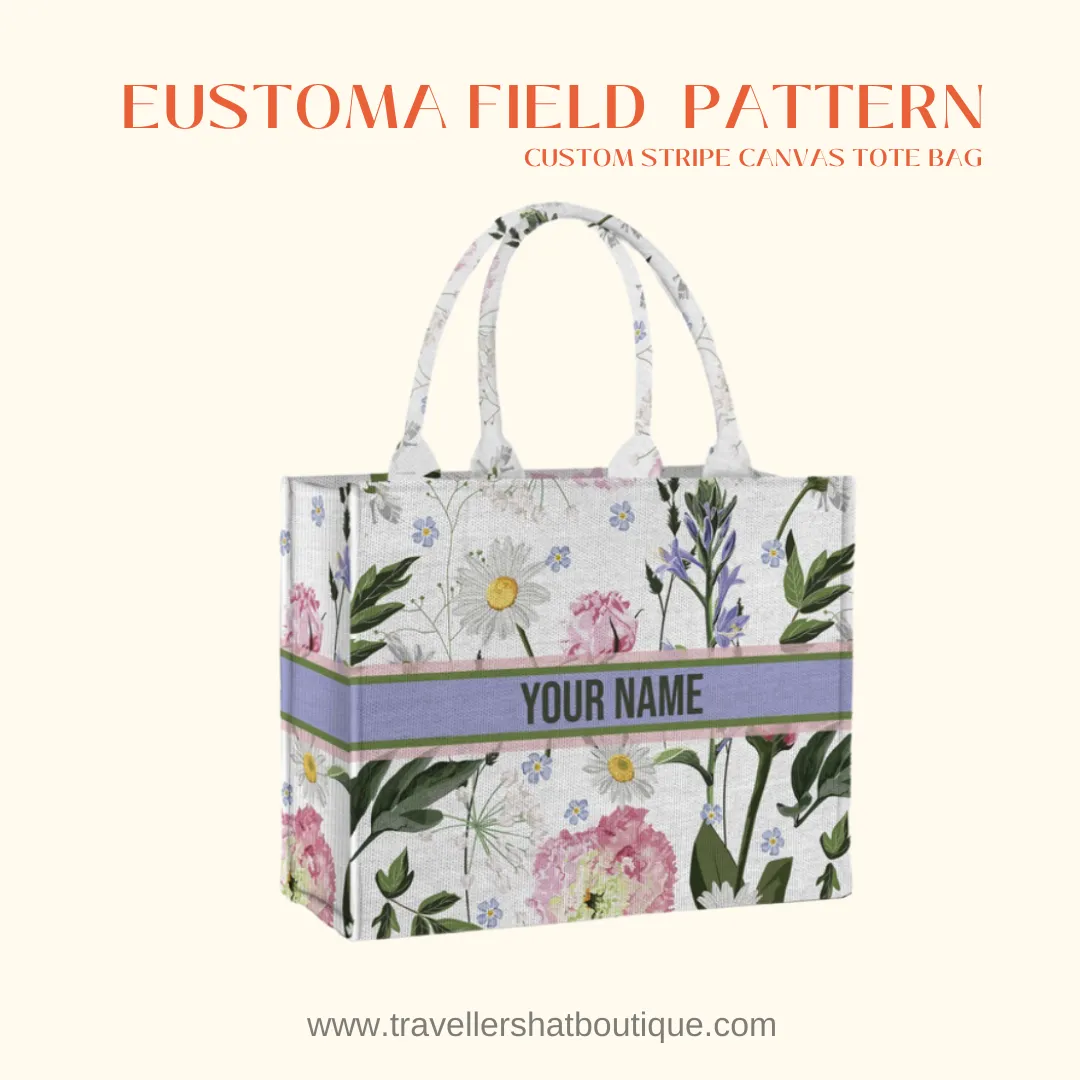 Custom Stripe Canvas Tote Bag
