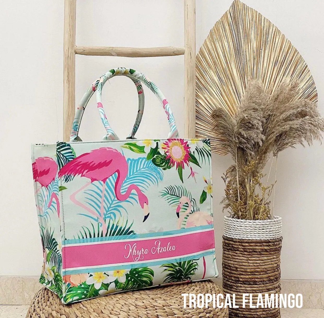 Custom Stripe Canvas Tote Bag