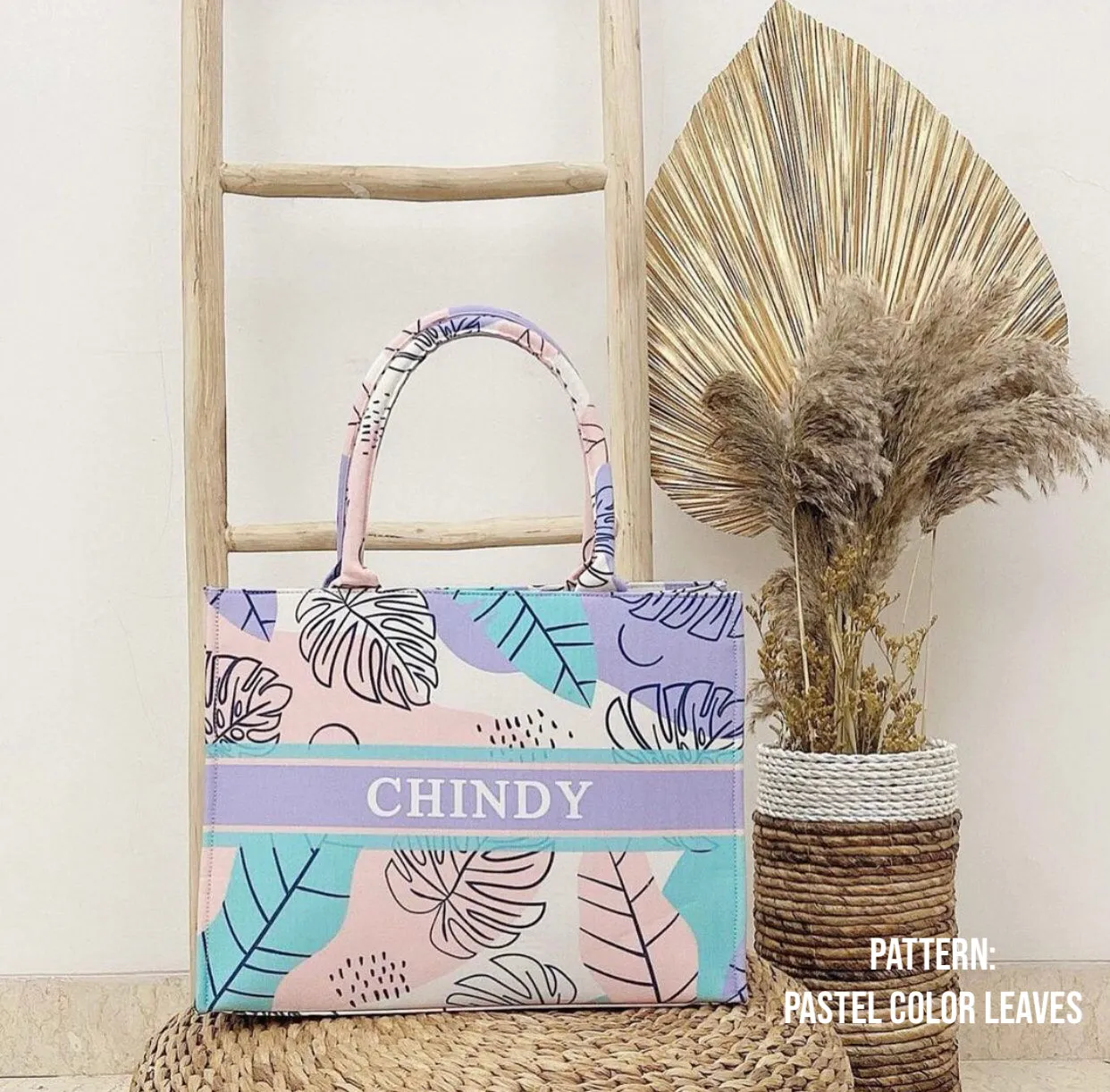 Custom Stripe Canvas Tote Bag