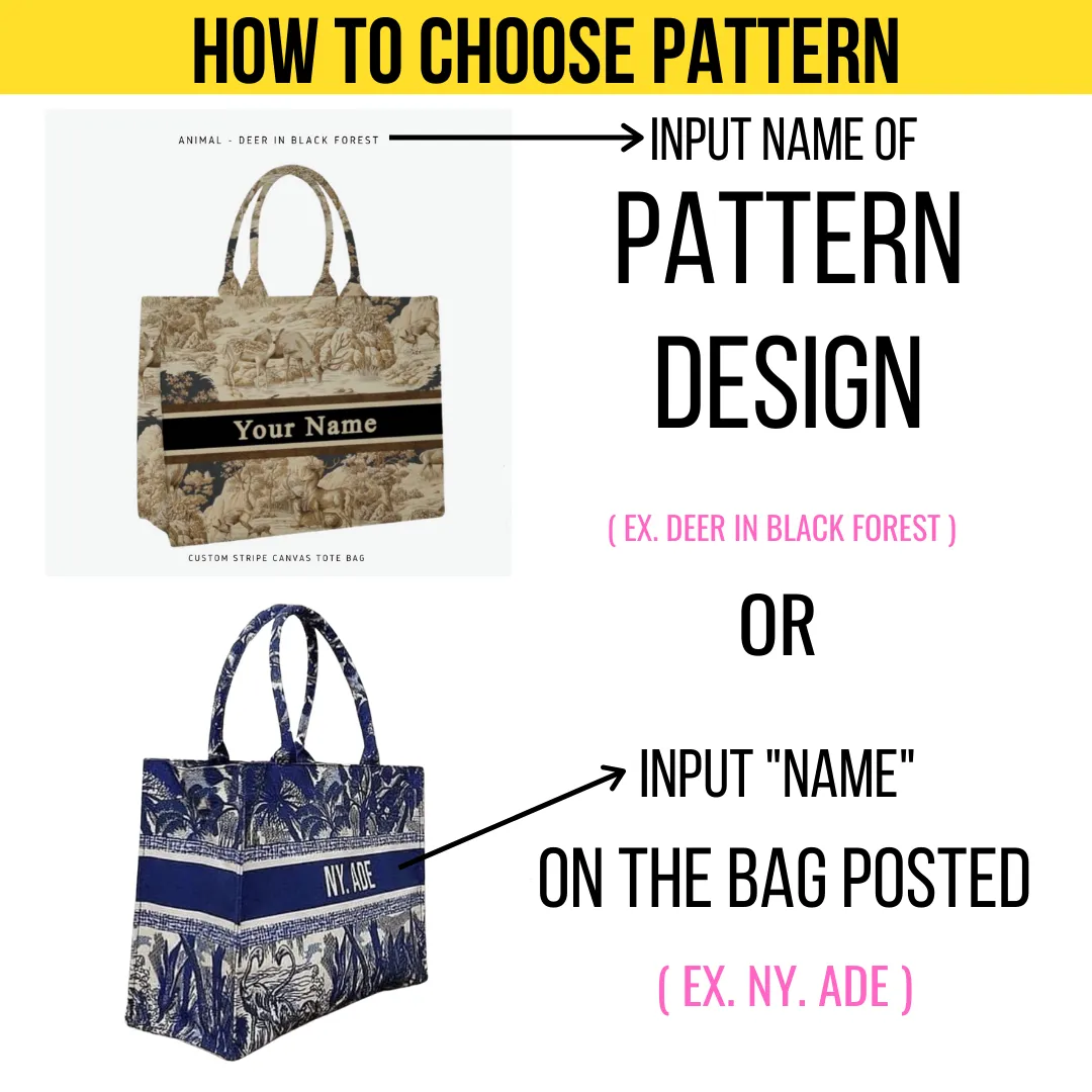 Custom Stripe Canvas Tote Bag